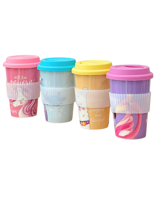 Ly sứ La Fonte có nắp 360ml-015745-YEL