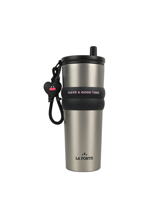 Ly Giữ Nhiệt 2 Lớp Inox La Fonte Kèm Charm Trái Tim 710ml-010887-SS