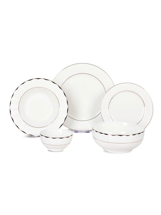Dĩa Soup Sứ Xương Viền Vàng Moriitalia 22cm - 017091