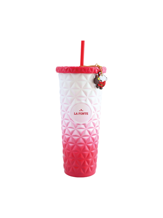 Ly Giữ Nhiệt Ombre Inox 304 La Fonte Kèm Charm Santa-890ML-015660-RED