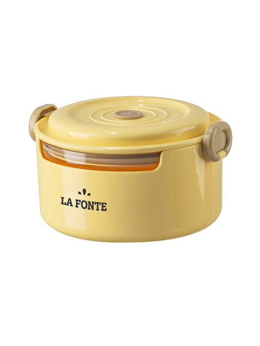 Hộp cơm thủy tinh La Fonte hình tròn  (800 ml - 014540-YEL)