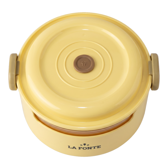 Hộp cơm thủy tinh La Fonte hình tròn  (800 ml - 014540-YEL)