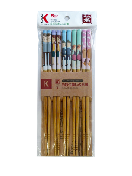 Đũa Tre Nhật Bản Vỉ 5 Đôi Kokusai 22.5cmx7.5mm NDCK-06C