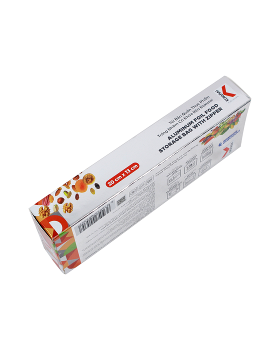 Túi Bảo Quản Thực Phẩm Tráng Nhôm Có Khóa Kéo Kokusai 20 cm x 13 cm -TZIP10005357