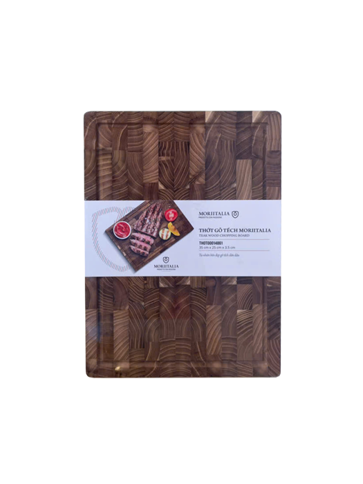 Thớt Gỗ Tếch Moriitalia (35 cm x 25 cm x 3.5 cm)-THOT00014861