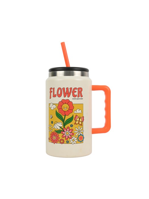 Ly Giữ Nhiệt La Fonte Flower Kèm Ống Hút-1540 ml-014786