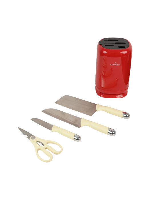 Bộ dao kéo 4 món La Fonte (014557-RED)