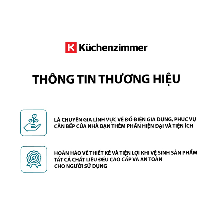 Máy nướng bánh mì 2 ngăn KuchenZimmer chất lượng bền bỉ tiện lợi Moriitalia 3000488