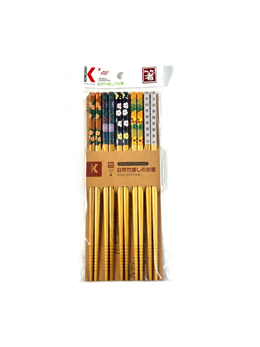 Đũa tre Nhật Bản vỉ 5 đôi Kokusai 23.5cm NDCK-04A