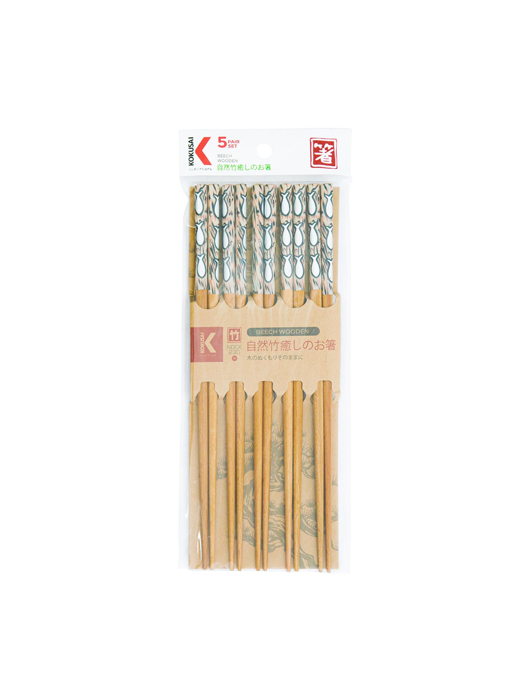 ĐŨA GỖ NHẬT BẢN VỈ 5 ĐÔI KOKUSAI 24cmx7.5mm - NDCK-23D
