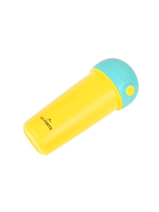 Bình nước nhựa 380ml hình mũi lợn kèm ống hút La Fonte-011082-YEL