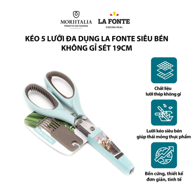 Kéo 5 lưỡi La Fonte đa dụng siêu bén không gỉ chính hãng Moriitalia 006538
