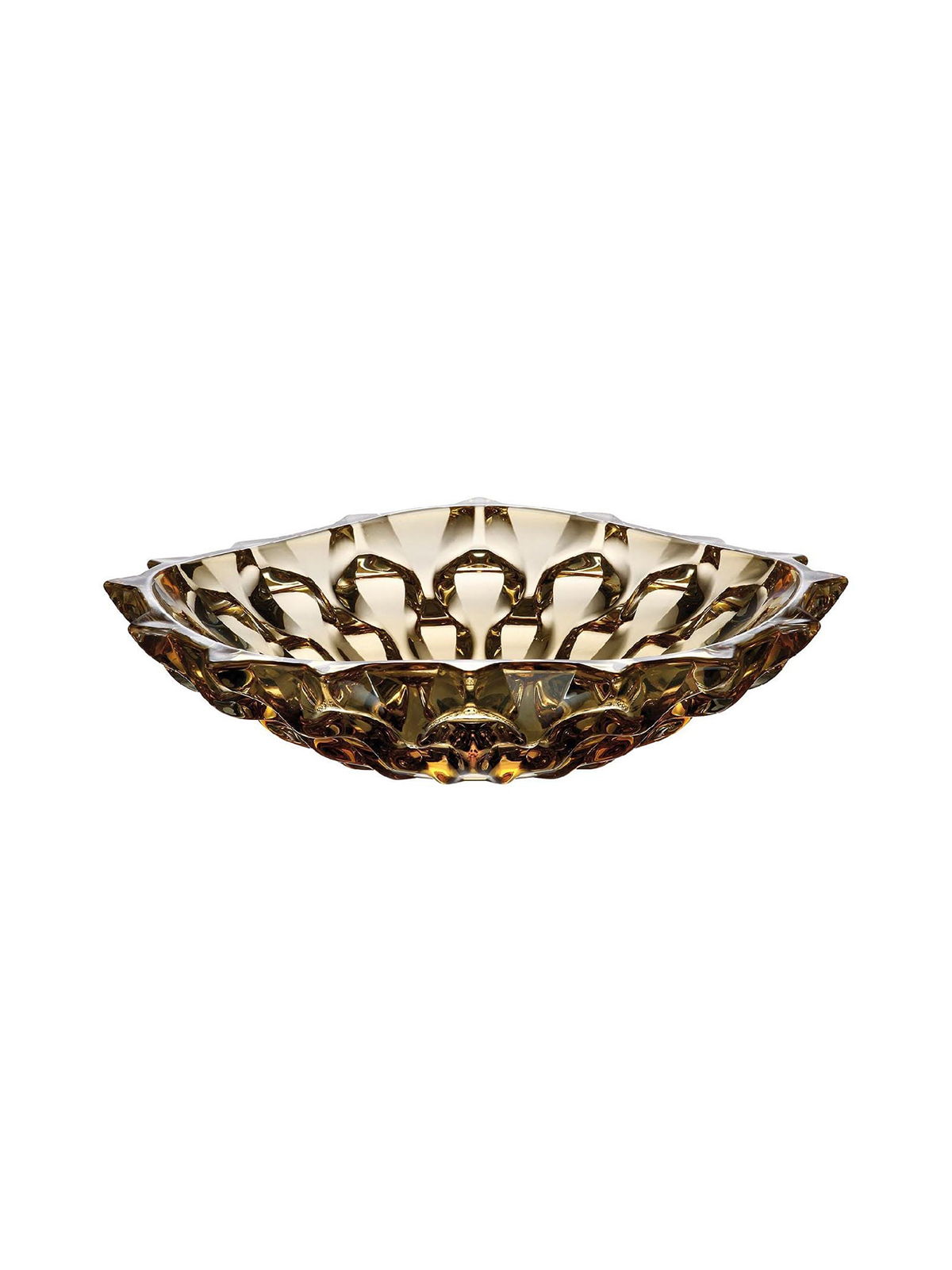 Khay pha lê Samba màu hổ phách Bohemia 350mm - 584720