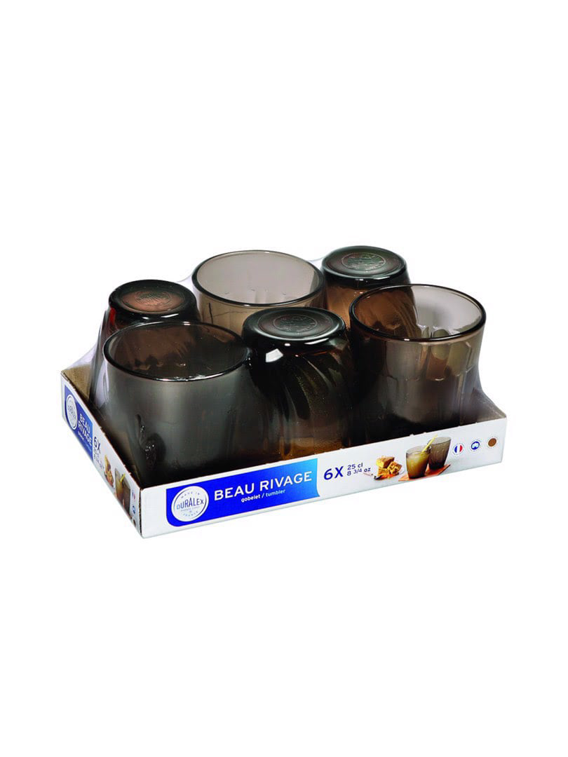 Bộ 6 ly thuỷ tinh Duralex Beau Rivage Creole 250ml màu creole - 1008CR06A0111