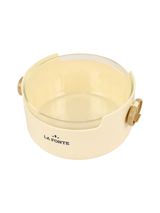 Hộp cơm thủy tinh La Fonte hình tròn (800 ml-014540-WHI)