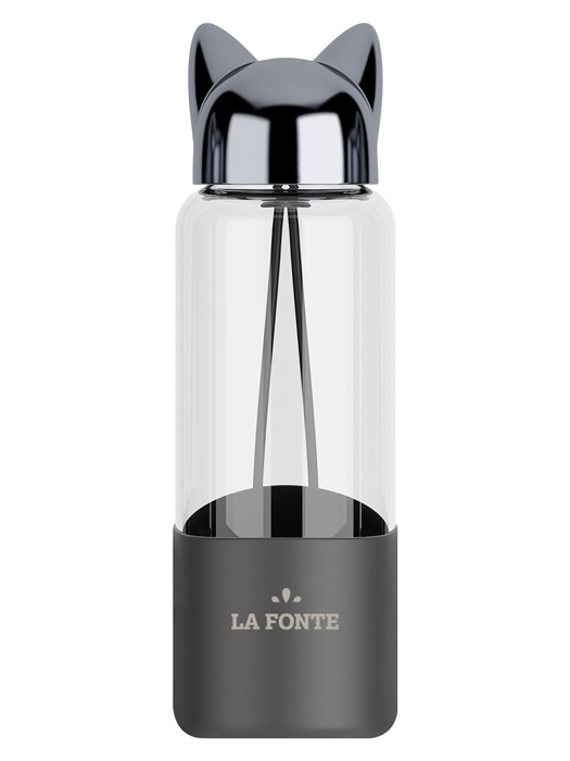 Bình thủy tinh La Fonte 350ML màu đen - 007429-BLA
