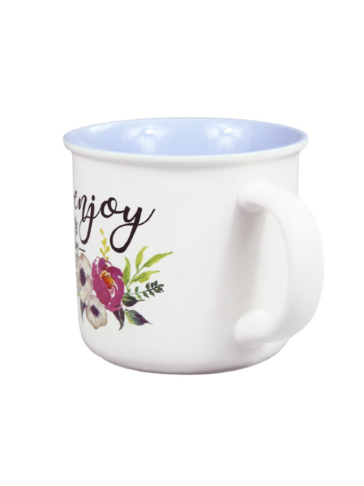 Ly Sứ La Fonte Tráng Men Bên Trong Họa Tiết Hoa - 006422-WHI-01