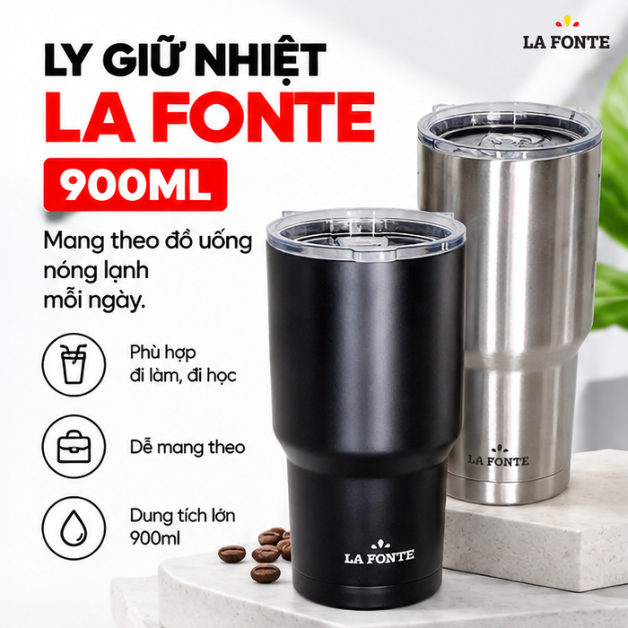 Ly Giữ Nhiệt 2 Lớp La Fonte 900 ml – Giữ Nóng Lạnh Tiện Lợi