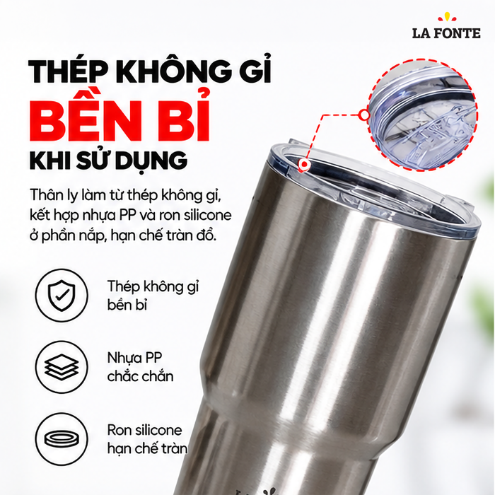 Ly Giữ Nhiệt 2 Lớp La Fonte 900 ml – Giữ Nóng Lạnh Tiện Lợi
