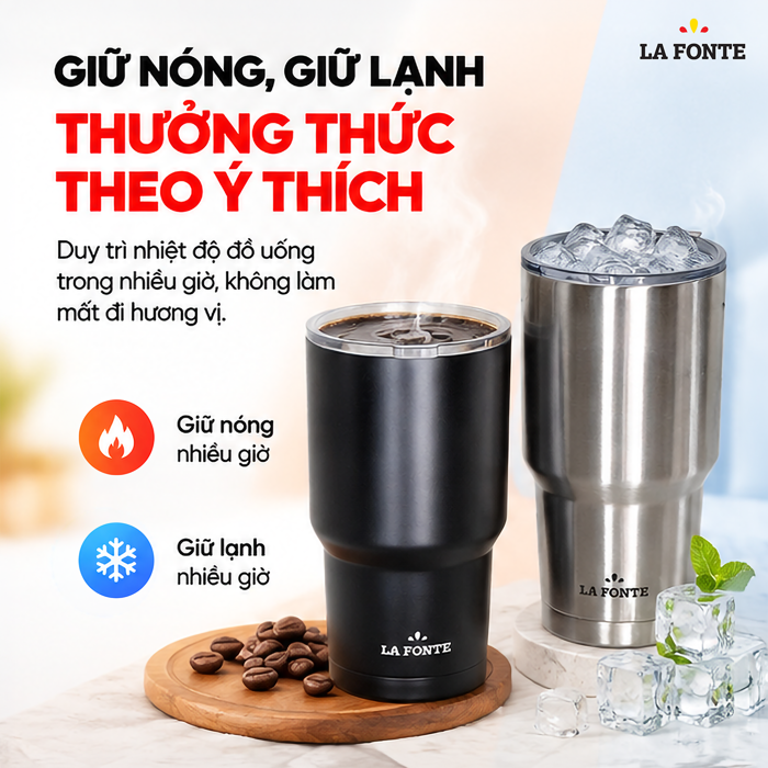 Ly Giữ Nhiệt 2 Lớp La Fonte 900 ml – Giữ Nóng Lạnh Tiện Lợi
