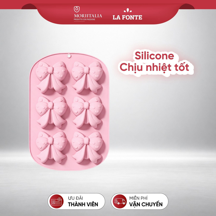 Khuôn Bánh Silicone La Fonte Hình Nơ