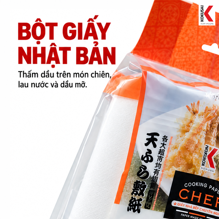 Giấy Nhà Bếp Kokusai 26 x 24.5 cm, 2 Cuộn – Thấm Hút Và Lau Dọn Tiện Lợi