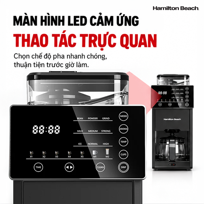 Máy Xay Pha Cà Phê 2 Trong 1 Hamilton Beach – Xay Pha Tự Động