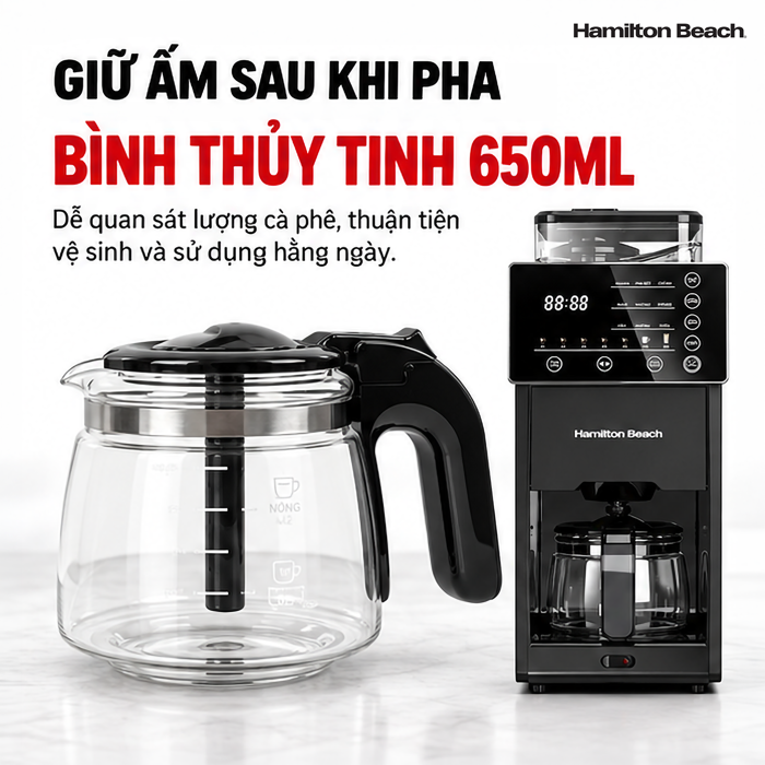 Máy Xay Pha Cà Phê 2 Trong 1 Hamilton Beach – Xay Pha Tự Động