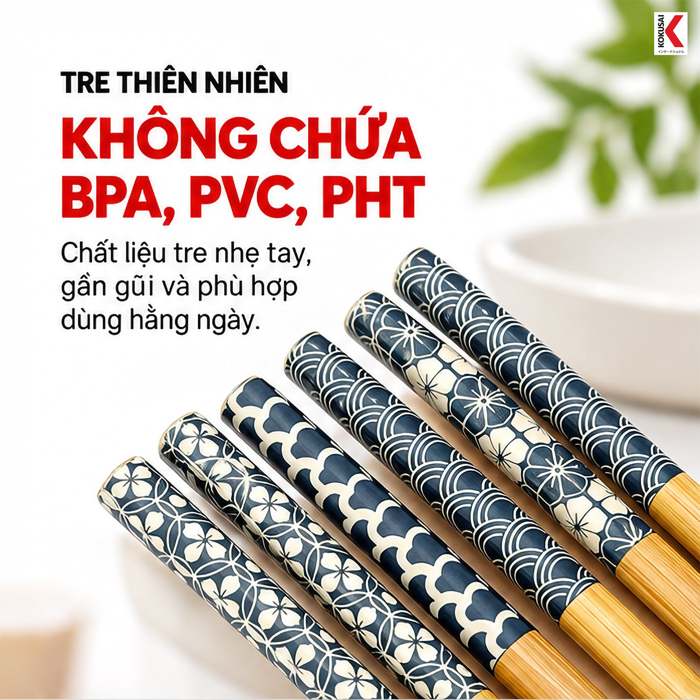 Đũa Tre Kokusai Vỉ 5 Đôi – Tiện Dùng Trong Bữa Ăn