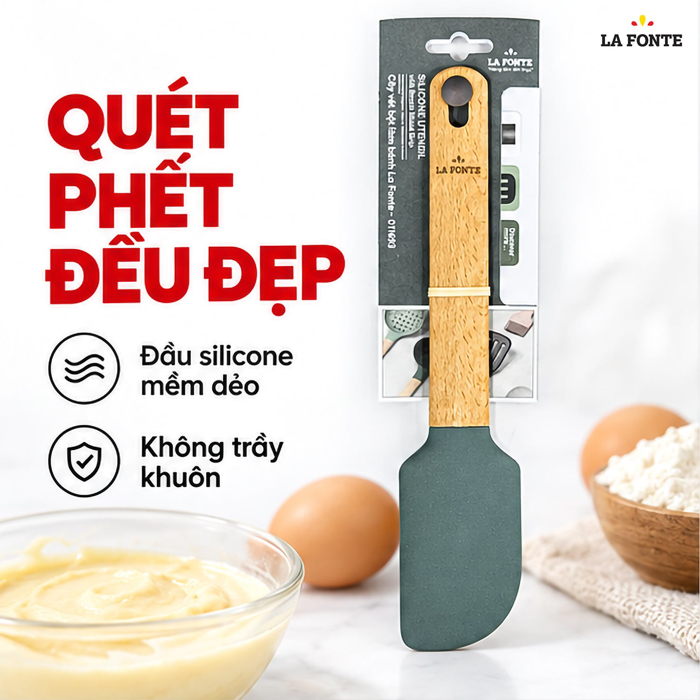 Cây Vét Bột La Fonte 26.5 x 5.7 x 1.3 cm – Đầu Mềm, Hạn Chế Xước Khuôn