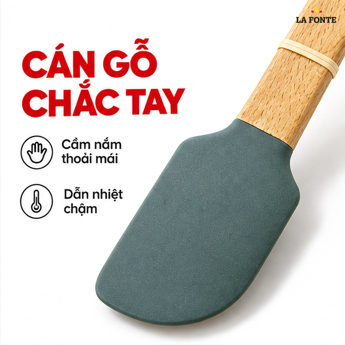 Cây Vét Bột La Fonte 26.5 x 5.7 x 1.3 cm – Đầu Mềm, Hạn Chế Xước Khuôn