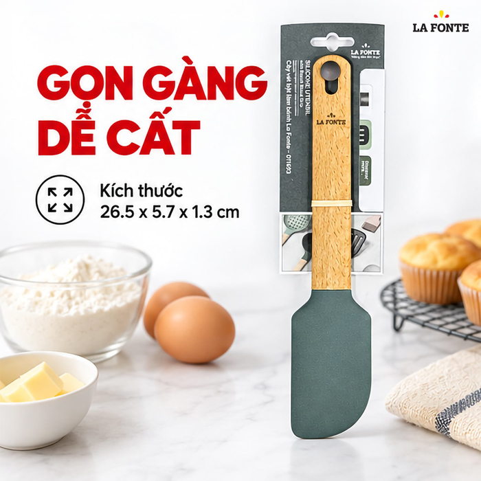 Cây Vét Bột La Fonte 26.5 x 5.7 x 1.3 cm – Đầu Mềm, Hạn Chế Xước Khuôn