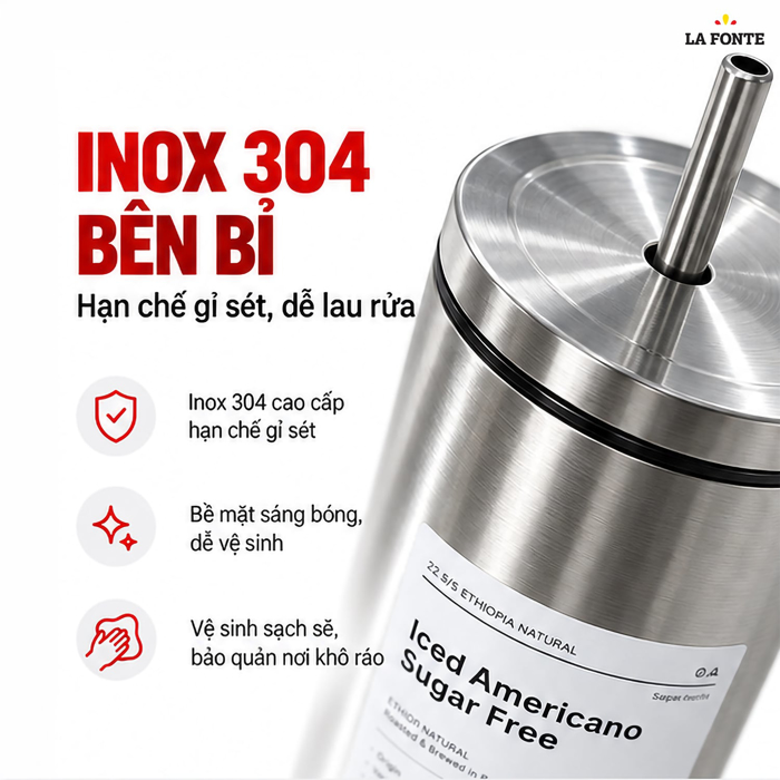 Bình Giữ Nhiệt La Fonte 600 ml – Giữ Nhiệt 8 - 12 Giờ