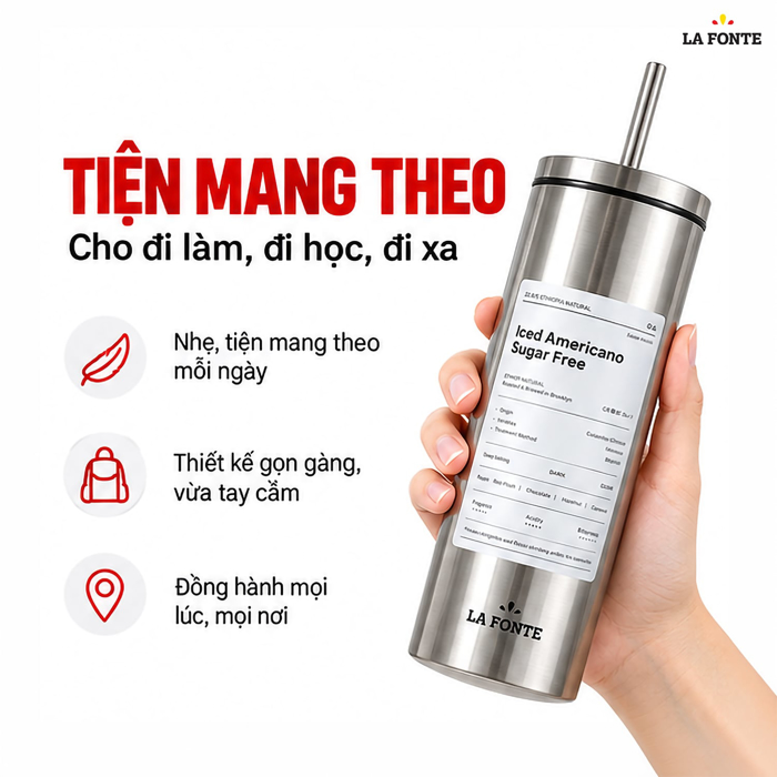 Bình Giữ Nhiệt La Fonte 600 ml – Giữ Nhiệt 8 - 12 Giờ