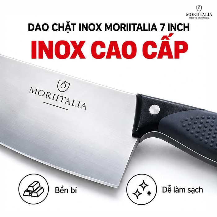 Dao Chặt Moriitalia 2.5mm – Chất Liệu Inox Cao Cấp