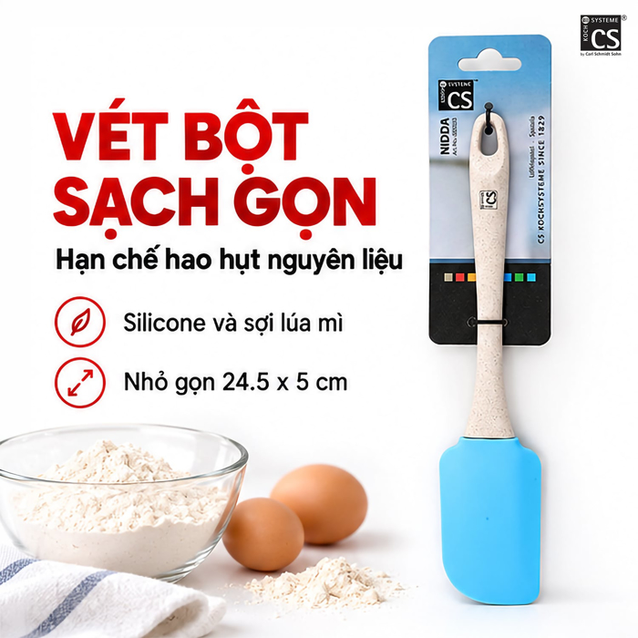 Cây Vét Bột CS 24.5 x 5 cm – Vét Bột Với Silicone Mềm