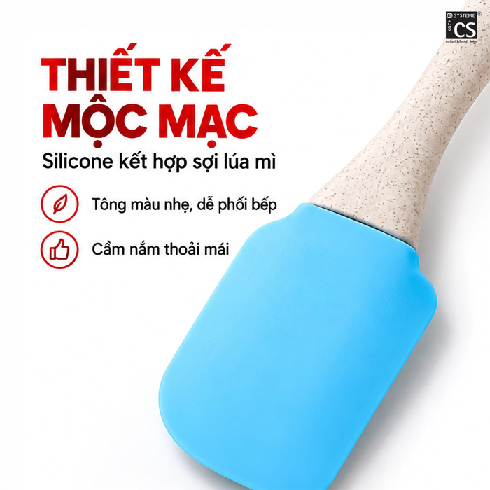 Cây Vét Bột CS 24.5 x 5 cm – Vét Bột Với Silicone Mềm