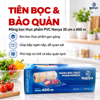 Màng Bọc Thực Phẩm Nanya 35 cm x 400 m – Tiện Bọc Và Bảo Quản