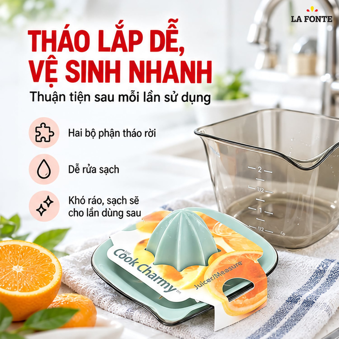 Dụng Cụ Vắt Cam La Fonte – Ép Nhanh Gọn