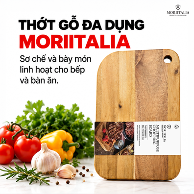 Thớt Gỗ Đa Dụng Moriitalia 20 x 210 x 340 mm – Gọn Gàng, Dày Chắc