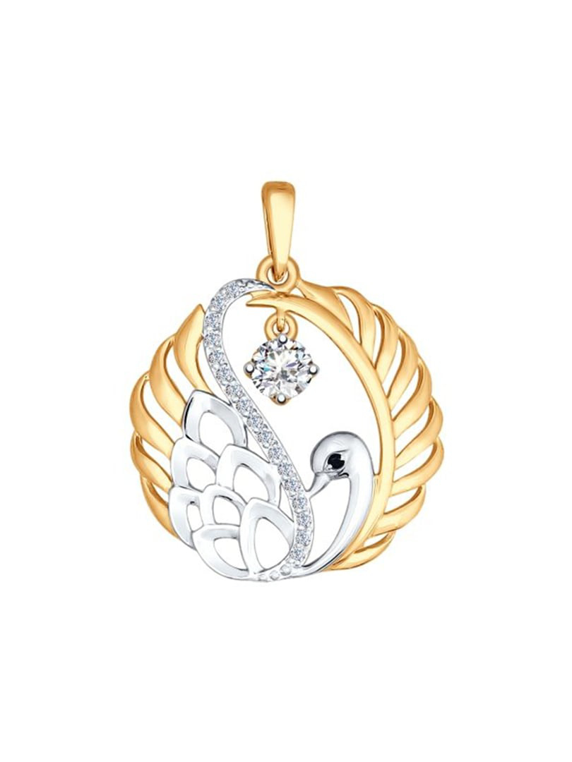 Mặt dây chuyền vàng 585, mã 035094, có đính đá cz