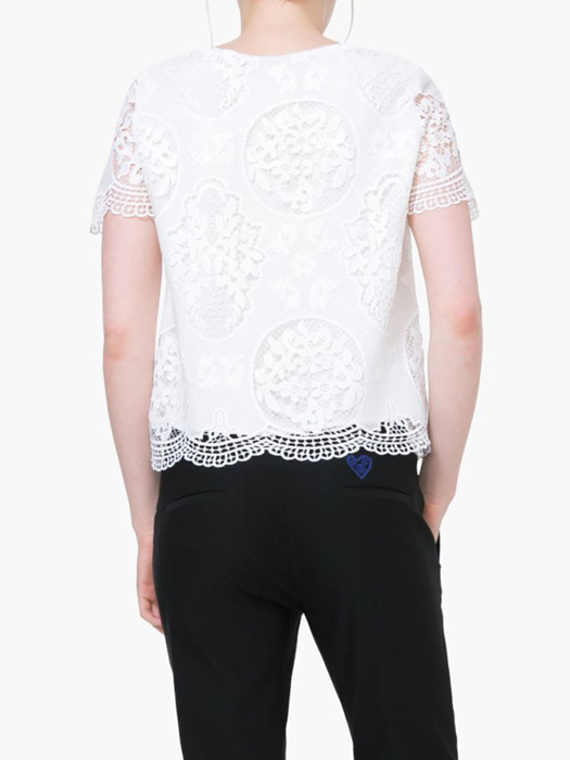 Áo ngắn tay nữ Desigual BLOUSE BLANCO - 73B2YK31000