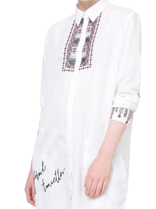 Áo Sơmi Form Dài Thổ Cẩm Nữ Desigual - 71C2YA71001