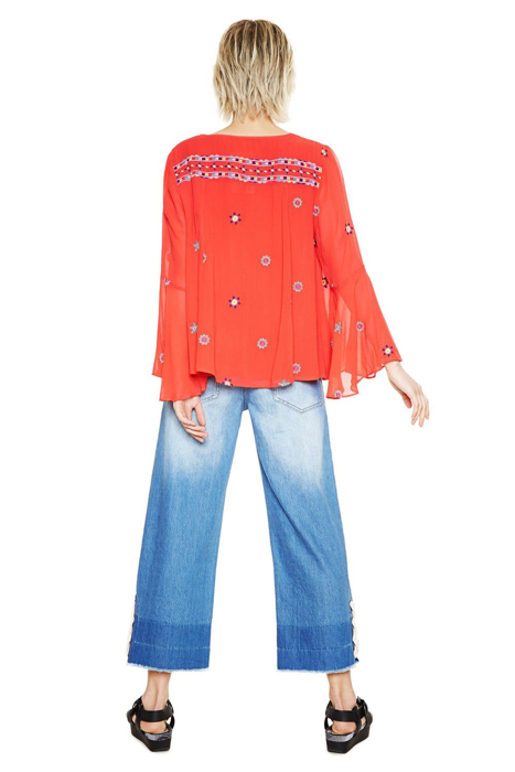 Áo dài tay nữ BLOUSE POPPY RED - 18SWBW513213