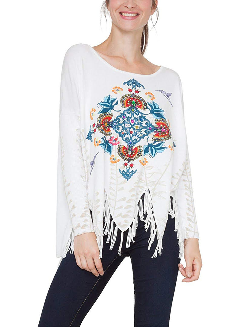 Áo dài tay màu be họa tiết nhiều màu Desigual - 71J2WF31001