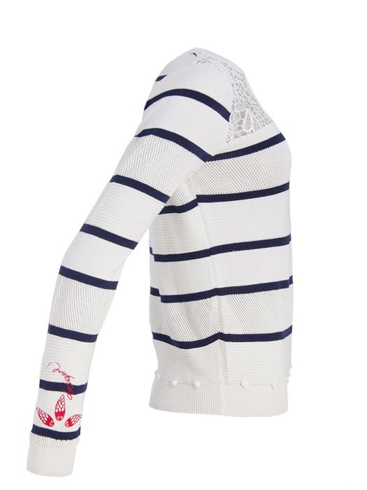 Áo dài tay sọc ngang Desigual - 72J2YF61000