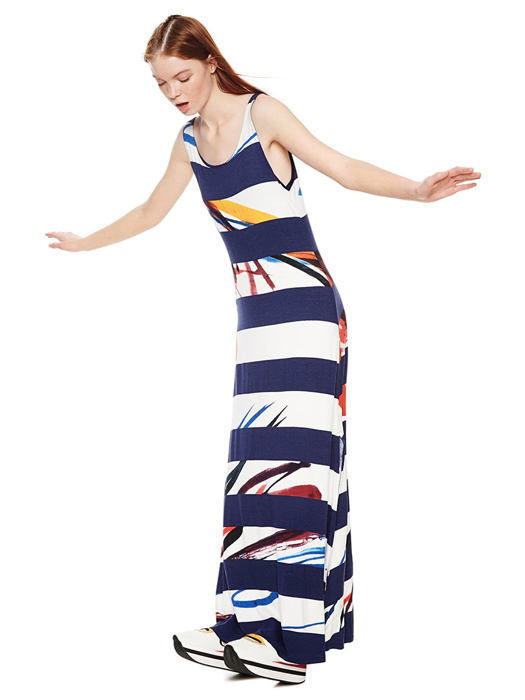 Đầm dài Desigual DRESS NAVY màu xanh Navy - 18SWVKB45000