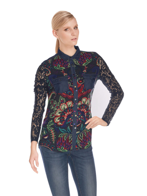 Áo Sơ Mi Tay Dài Nữ Phối Ren Desigual - 71C2EE95000