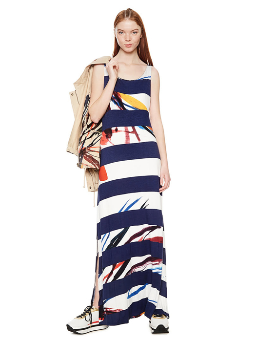 Đầm dài Desigual DRESS NAVY màu xanh Navy - 18SWVKB45000