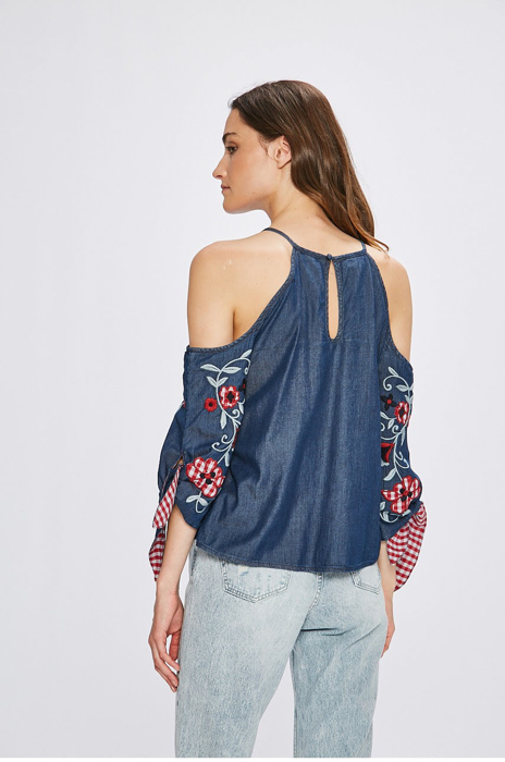 Áo dài tay nữ BLOUSE DENIM DARK BLUE - 18SWBD035008
